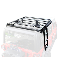 Accessoires Kit en acier Echelle double latérale Echelle de toit de voiture Echelle latérale noire pour Jeep Wrangler Jl Jk