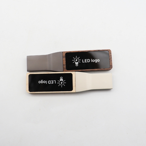 电脑用USB 3.0金属木制u盘16gb 32gb 64GB笔式拇指驱动器发光二极管灯u盘 - Product Image 5