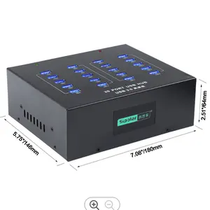 Sipolar A-213P Tốt Nhất Bộ Chia USB 20 Cổng 5.0Gbps Bộ Chia Usb Tốc Độ Cao 3.0 Với Bộ Chuyển Đổi 100-240V