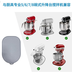 แผ่นกันลื่นซิลิโคนสำหรับเครื่องผสมอาหารคิทเช่นเอวด์ สีเทา รูปทรงกลม อุปกรณ์ป้องกัน - Product Image 3