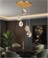 Lustre en spirale au design moderne, long lustre en cristal pour escalier, éclairage de plafond haut pour salon