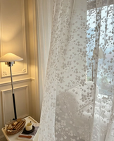 Voilages brodés transparents pour fenêtres et rideaux, doux, romantiques et voilés, pour salon et chambre à coucher, décoration intérieure