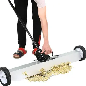 24 Inch Road Sweeper Magnetic Floor Sweeper Floor Absorber Iron Remover Magnetic Handle Sweeper For Heavy Duty Home Factory