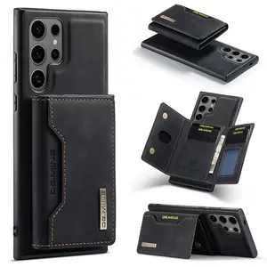 Сумки для мобильных телефонов для Samsung S24 Ultra Кредитная карта бумажник чехол, съемные кожаные чехлы для Samsung S24 S23 задняя крышка