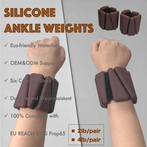Customized Ankle Wrist Bangles Barbell Bar Beam Power Ring Silicone Weights Bracelets Yoga Mat <strong>Dumbells</strong> Set <strong>Pilates</strong> Accessories - Product Image 2