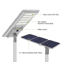 Projet d'éclairage extérieur, éclairage solaire pour route et autoroute, panneau solaire 240W-500W, lampadaire solaire LED tout-en-un avec CRI 90 et lumière du jour 5000K