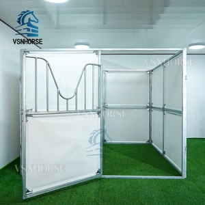 軽量で持ち運び可能な馬小屋、耐候性HDPEパネル、スチールフレーム、簡単な輸送構造 - Product Image 3