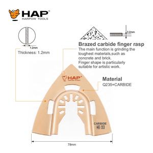 Cuchilla multiherramienta oscilante de ajuste rápido, <span class=keywords><strong>escofina</strong></span> de carburo Triangular de 78mm, herramienta de molienda Triangular adecuada <span class=keywords><strong>para</strong></span> trabajos de pulido - Product Image 2