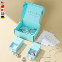 Ensemble d'emballages haut de gamme A1 FSC pour bijoux – Boîte d'expédition pour bagues, boucles d'oreilles, bracelets, colliers – Emballage tiroir pour bijoux
