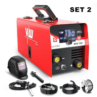 VECTOR 220V Machine à souder MIG ARC sans gaz compacte, soudeuse à inverter portable MIG130
