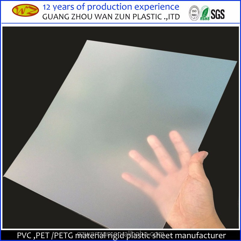 1mm Transparente givrée D'impression À Jet D'encre En Plastique PVC Rigide Feuille mate