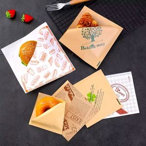 Bolsa de Papel Triangular Antigrasa para Sándwiches, Hamburguesas, Papel de Embalaje Kraft de Grado Alimenticio, Logotipo Personalizado - Product Image 6