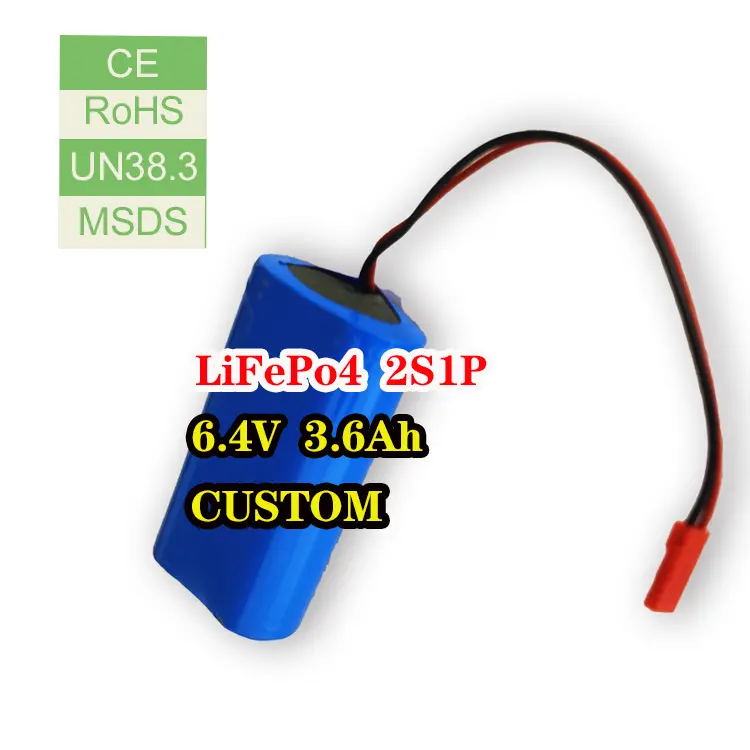 6000 siklus 26700 baterai lifepo4 6.4v 3600mAh sel silinder lfp lifepo4 paket baterai lithium ion