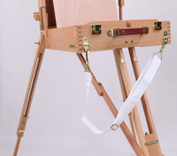 Bview — boîte de peinture Antique Portable, pour peinture, en bois de hêtre