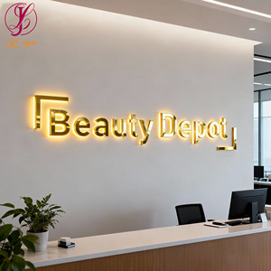 Insegne LED Personalizzate per Attività Commerciali, Insegna 3D <span class=keywords><strong>in</strong></span> Acciaio Inox Illuminata a LED, Insegna per Parrucchiere <span class=keywords><strong>con</strong></span> Lettere Illuminate a LED - Product Image 3