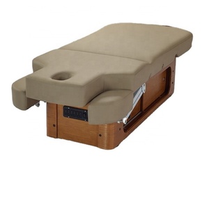 Kisen Hot Sale Cosmetic Good Quality Black Lash Bed <b>Table</b> Chair Beige Smart Beauty Bed with Massage - Product Image 1