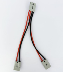 Connecteur Anderson 50A, adaptateur double en Y, connecteur d'alimentation de batterie, câble de charge pour chariot élévateur électrique 1 vers <span class=keywords><strong>2</strong></span> - Product Image 1