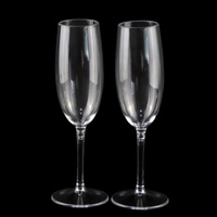 Flûtes à champagne en plastique détachables sans BPA, recyclables, incassables, transparentes en Tritan