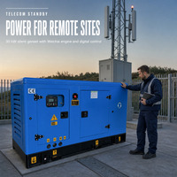 Groupe électrogène diesel silencieux Weichai 30 kW 40 kW triphasé avec contrôleur numérique 50 Hz pour alimentation de secours hospitalière