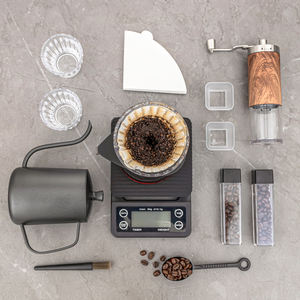 Nuevo Juego de Café Árabe Ecológico de Grado Alimenticio de 9/12 Piezas para Viajes al Aire Libre con Tetera, Molinillo Manual y Set de Goteo de Cerámica - Product Image 5