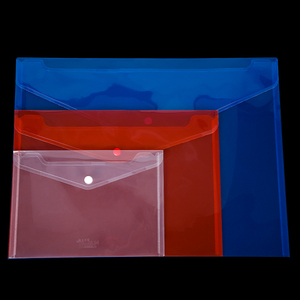 Huajie bán buôn trong suốt không thấm nước nhựa tập tin Túi A4 nút thư mục dày túi tài liệu A5 nhận lưu trữ PP lưu trữ - Product Image 6