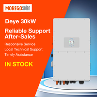 Système de stockage solaire commercial Morego 100 kW 240 kWh, onduleur hybride DEYE 30 kW, panneaux bifaciaux LONGI 650 W, solution photovoltaïque complète