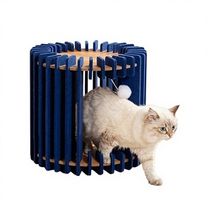 Premium Polyester Felt Cat Cave – Scratch Resistant Foldable Enclosed Cat <b>Bed</b> for Kittens & Large Cats - Product Image 2