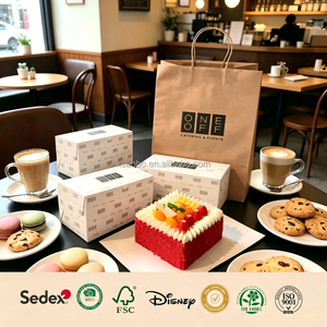 Caja de Papel Kraft Marrón Ecológica Plegable Personalizada al por Mayor de Fábrica OEM, Caja para Pasteles, Vasos para Café, Papel Antigrasa Biodegradable para Restaurantes - Product Image 5