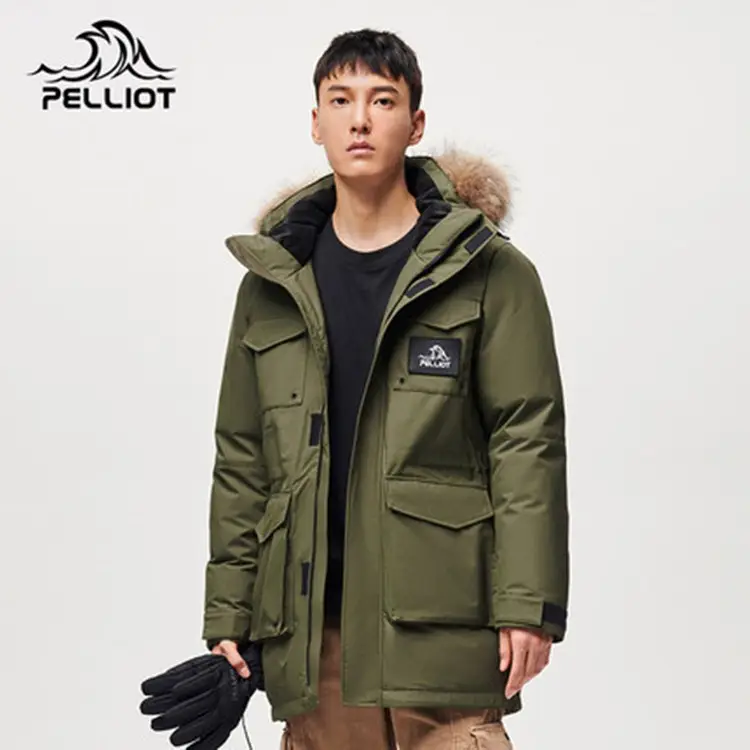 Water repellent Down Jacket Men's windproof parka 2023 long winter 90% white goose down puffer jacket