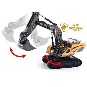 Coche de Control Remoto LK Toys 1/16, Coche de Aleación para Niños, Modelo 680 °   Camión Excavador <span class=keywords><strong>RC</strong></span> con Rotación, Juguetes y Pasatiempos para Niños, Regalo - Product Image 2
