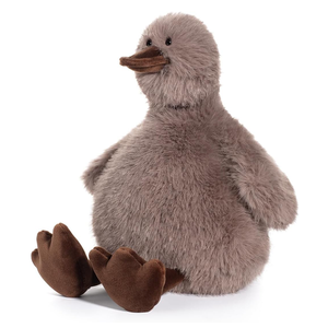 Vientre gordo cabeza pequeña lindas extremidades piel suave sentado Pato Salvaje cama abrazando Animal juguete para niños niñas 8 pulgadas pato de peluche marrón a granel - Product Image 1
