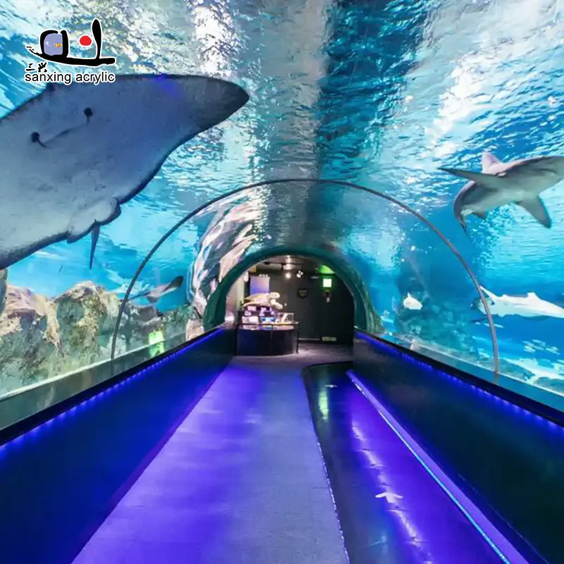 Plexiglass acrylic tunnel for underwater world
