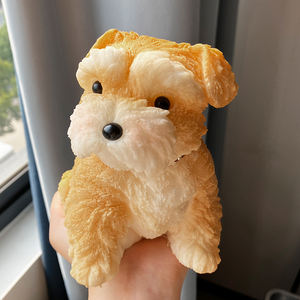 Juguete de simulación TPR: Decoración artesanal de cachorro dibujado a mano, meme de Chihuahua y Schnauzer, juguete de descompresión para aliviar la irritabilidad. - Product Image 5