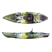 Kayak en plastique pas cher, portable, pour une personne, petit bateau, siège unique, kayak de pêche chinois, pagaie