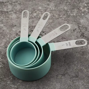 Juego de tazas y cucharas medidoras con mango de acero inoxidable, 8 Uds., utensilios de cocina para hornear y repostería, utensilios de cocina, accesorios, Gadget - Product Image 4