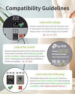 Vervanging 12 V 2a Voeding Ac Adapter 8-Tip 12 Volt 2000ma Led Strip Licht Oplader Voor Cctv Camera Bt Speakers Dc 12 V - Product Image 6