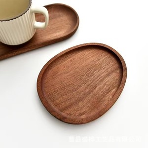 Creative Japanese Oval Wooden <b>Tray</b> 18x16x1.5cm For Home Use Serving Food Cheese <b>Tea</b> Party Snacks Decoration - Product Image 3