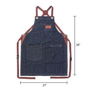 Bavoir <span class=keywords><strong>sans</strong></span> manches en denim bleu à bretelles réglables <span class=keywords><strong>Tablier</strong></span> de cuisine pour hommes et femmes pour barman pour la cuisine et le bar - Product Image 6
