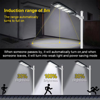 Lampadaire solaire LED commercial extérieur KCD 5000 Lumen 30W 60W 90W 100W 120W 150W intégré haute luminosité 12V DC pour jardin