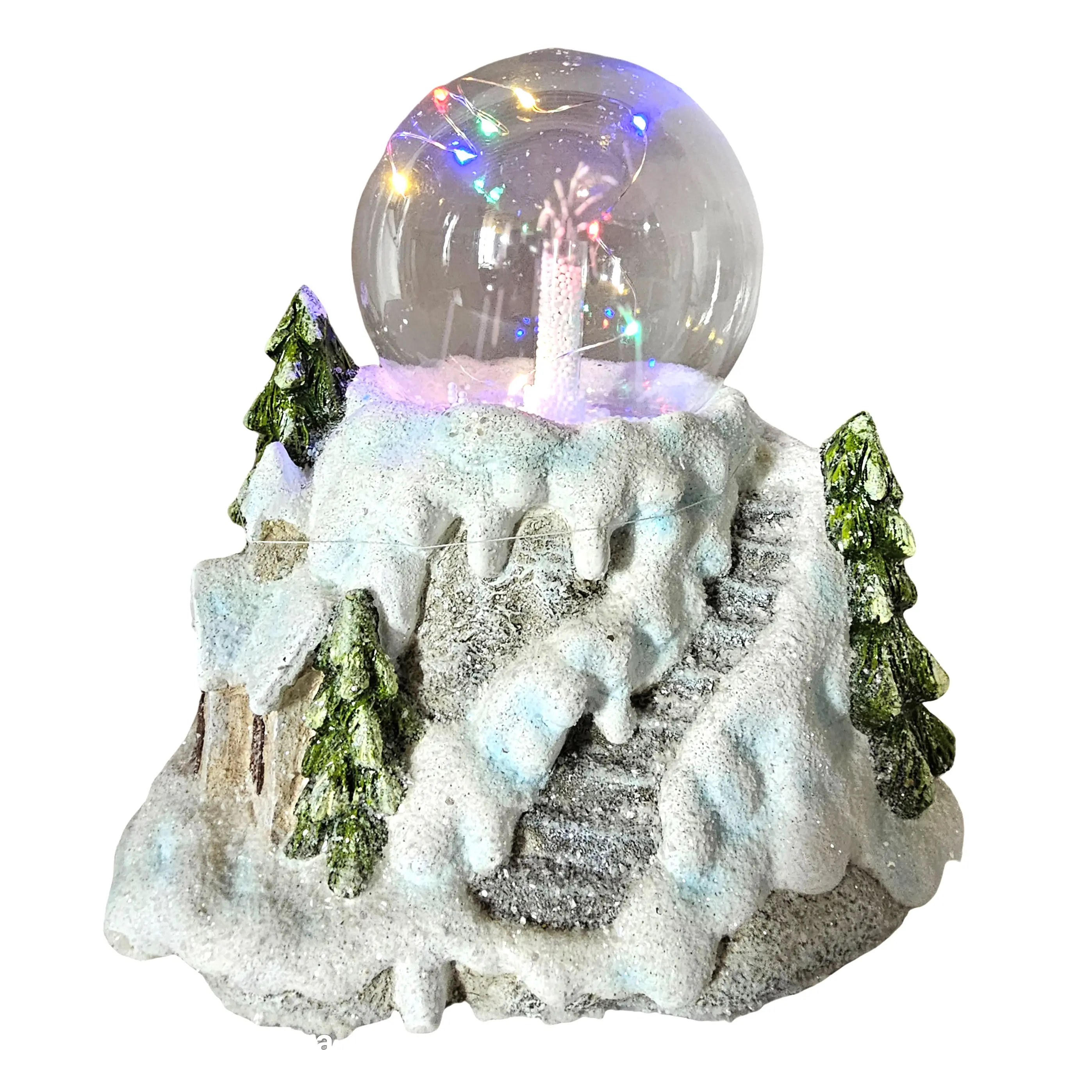 Winterboom Land Sneeuwbol Knipperende Led Licht Waterbal Decoraties Voor Thuis