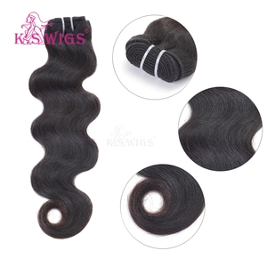 K.SWIGS 1# Black <b>Body</b> <b>Wave</b> Hair Extensions Remy Human Hair 8-40" 100g Salon Styling Premium Daily Wear Soft Machine Bundle Weft - Product Image 2