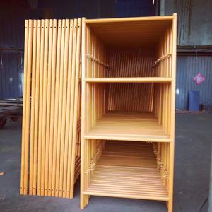 โครงเหล็กเคลื่อนที่ Q235 สำหรับงานก่อสร้าง โครงเหล็กสีเหลือง ชุดนั่งร้านแบบหลายทิศทาง - Product Image 4