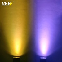 Projecteur LED PAR GEVV 6x18W RGBWAUV 6-en-1 sans fil rechargeable sur batterie avec télécommande DMX pour mariages et fêtes
