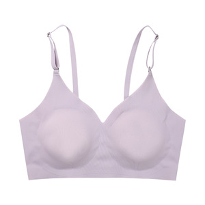 Sujetador Deportivo Sin Costuras con Tirantes Ajustables, Suave para el Cuidado de la Piel, Color Claro, para Yoga, Mujer, <span class=keywords><strong>Chicas</strong></span>, <span class=keywords><strong>Fotos</strong></span> Sensuales - Product Image 3