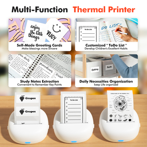 Imprimante photo thermique mini sans fil BT, multifonction pour cartes et étiquettes DIY, numérisation pour imprimer, cadeau idéal pour la famille/les amis - Product Image 6