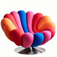 Fauteuil moderne confortable de couleur arc-en-ciel, meubles de salon, fauteuil de salon d'hôtel, canapé capitonné pour la maison et le bureau