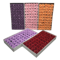 Décorations populaires pour la fête des mères, boîte-cadeau, Bouquet, Mini œillet artificiel, fleurs de savon