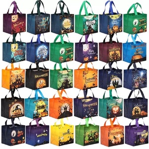 Custom Halloween <b>Christmas</b> Laminated Non Woven Tote <b>Bag</b> Grocery Shopping Halloween <b>Christmas</b> <b>Gift</b> <b>Bag</b> B-6034 - Product Image 1
