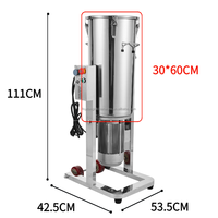 45L Commerciële Mixer/Grinder Machine voor Fruit en Groentepuree, RVS, Heavy Duty Blender, SUS304 Voedselhakselaar