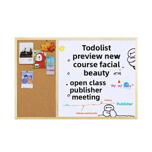 Lavagna in <span class=keywords><strong>Sughero</strong></span> da Parete per Foto e Messaggi, Grande Formato, Blocco Note Magnetico, Lavagna Bianca PF01 - Product Image 1
